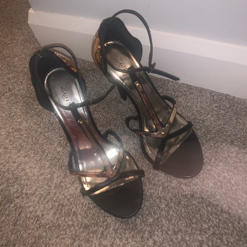 Black and Gold Heels